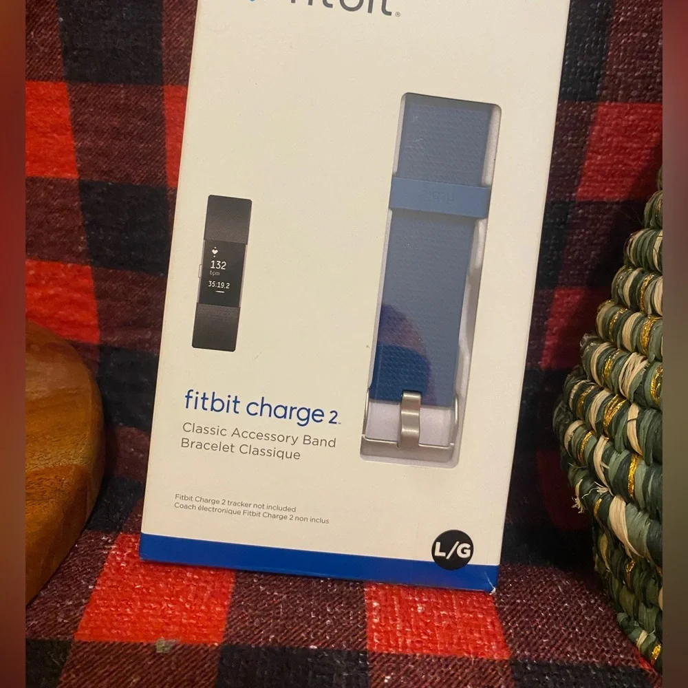 FITBIT “CHARGE 2” BAND Size Large Navy Blue Classic Accessory Band NIB